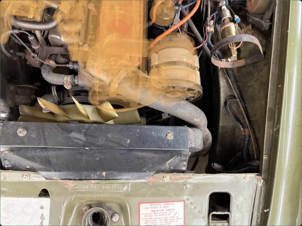Revised amber alternator casing follows the photographed surface more closely