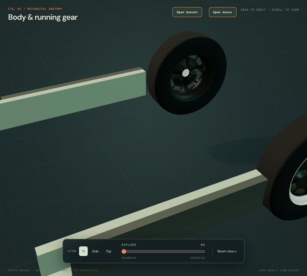 Revised native sill sections terminate ahead of the rear wheel references