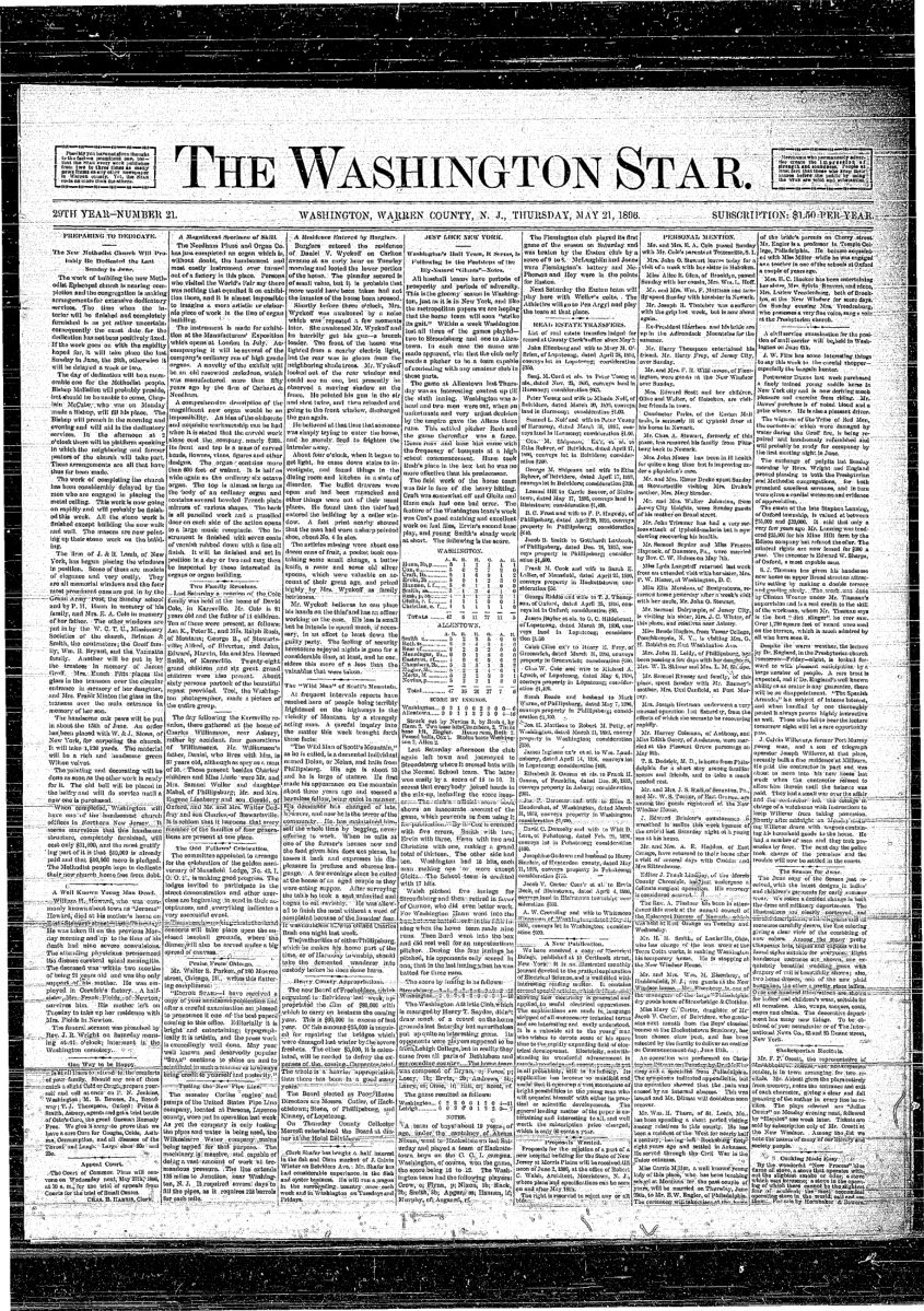 Original newspaper page containing the report