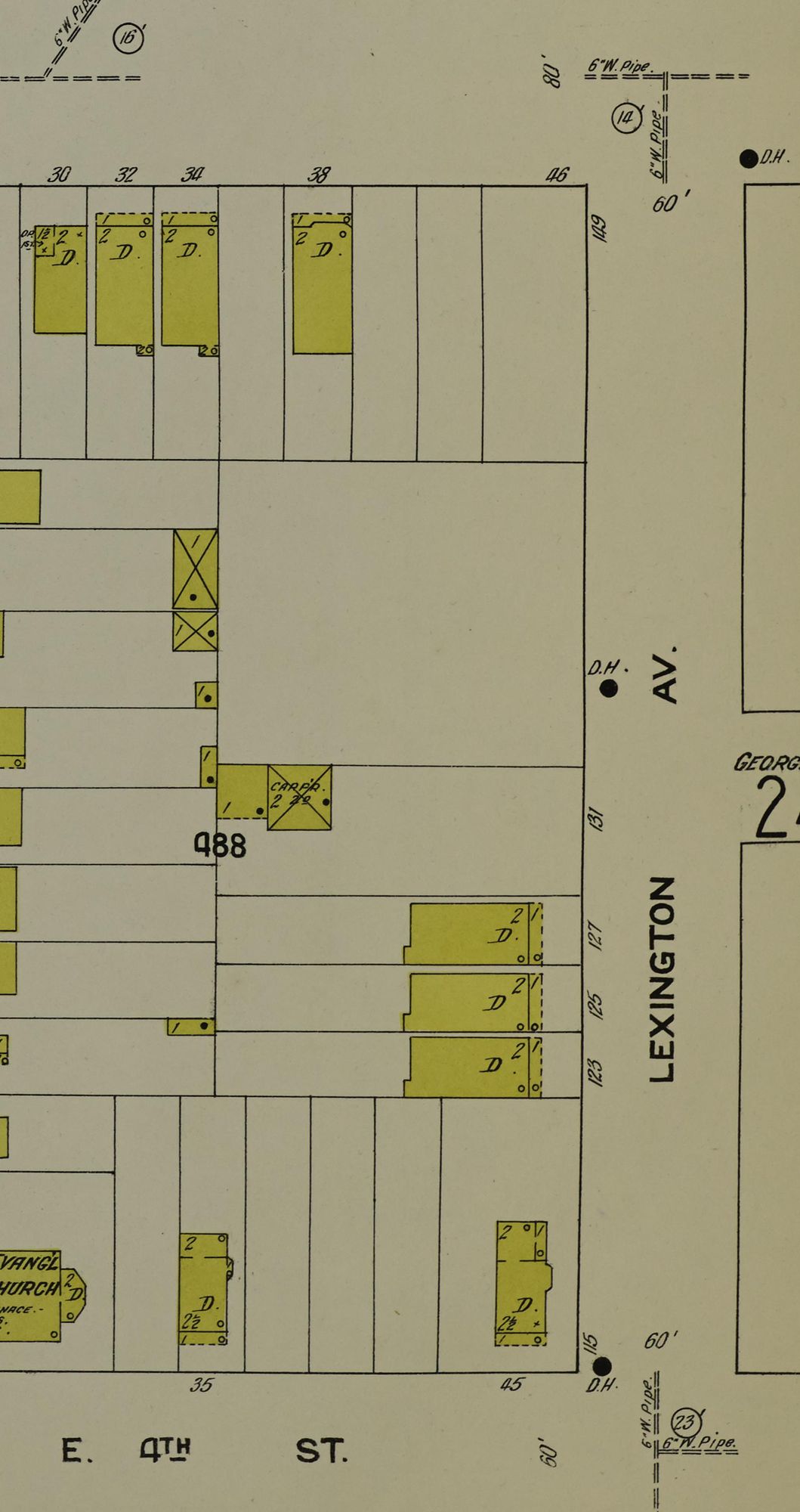 Historical insurance map for 135 Lexington Avenue, Bayonne