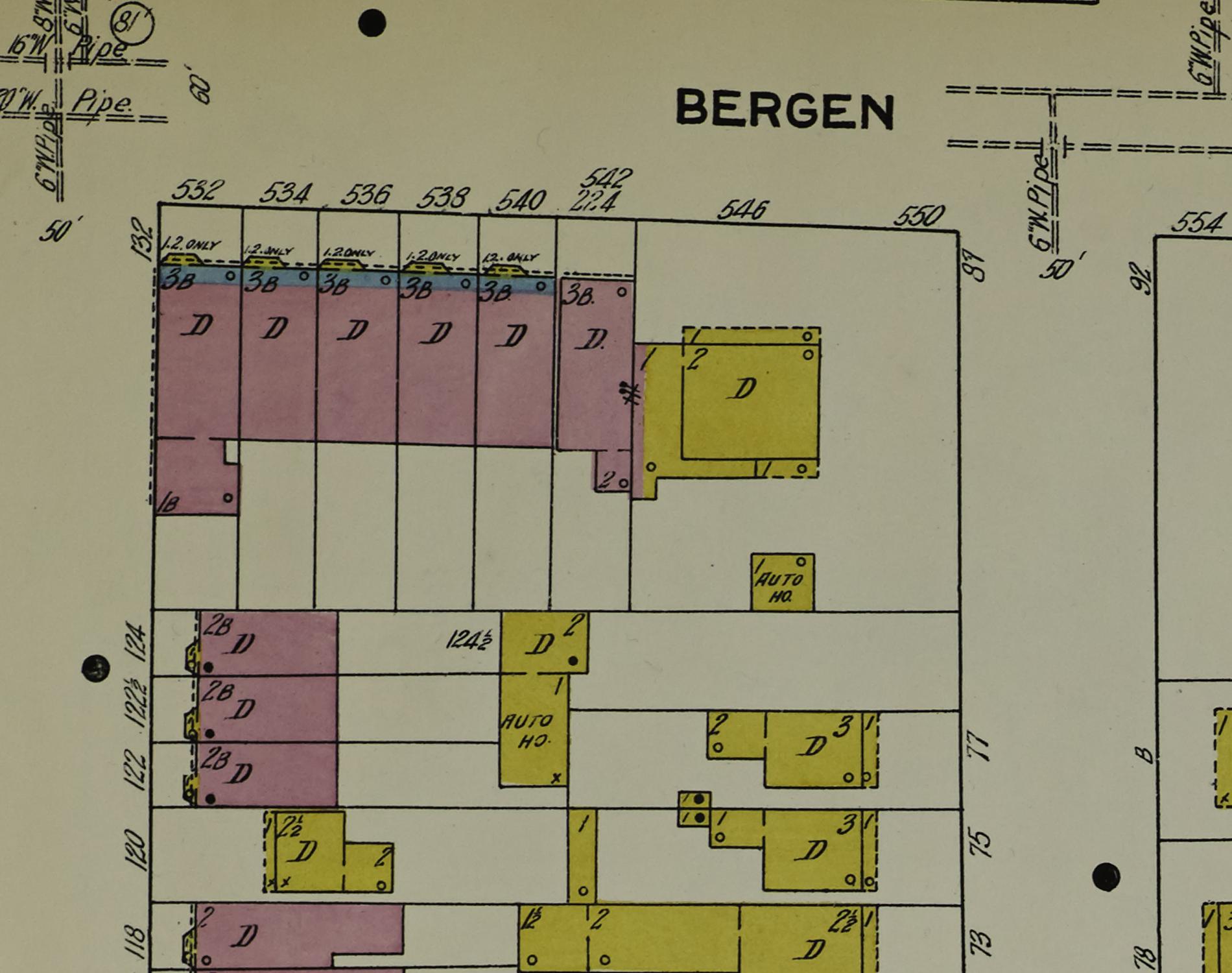 Historical insurance map for 542 Bergen Avenue, Jersey City