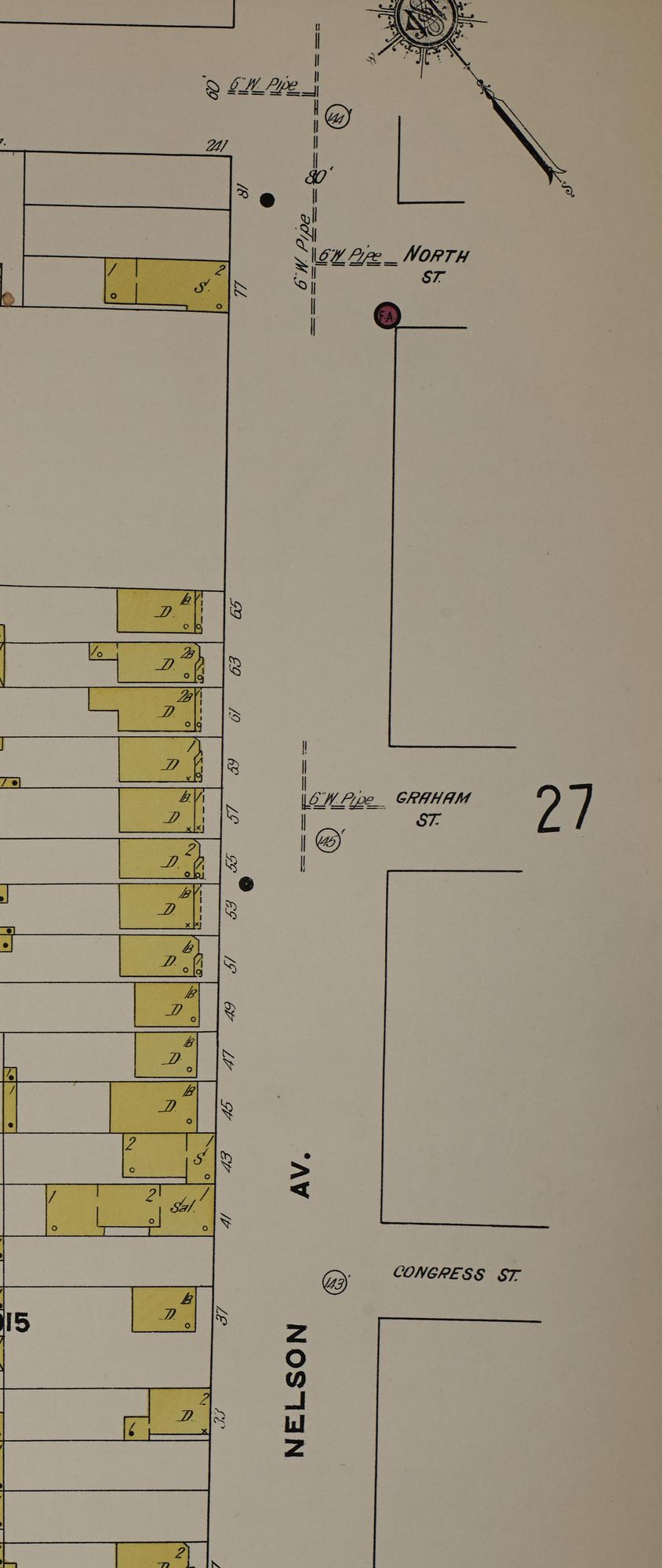 Place image for 75 Nelson Avenue, Jersey City; address site between numbered properties 77 and 65