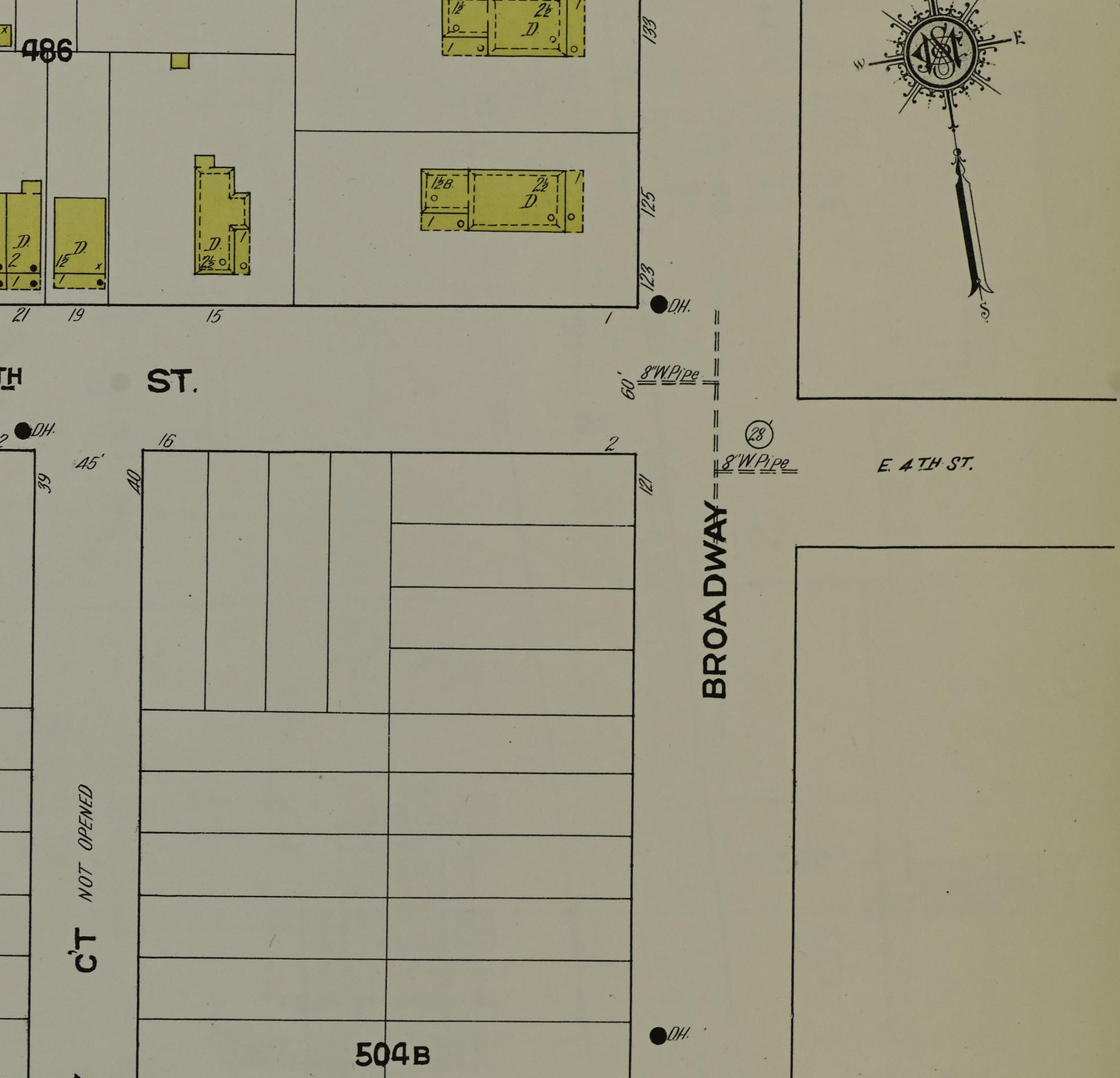 Historical insurance map for Later site of St. Andrew's Church, West 4th Street, Bayonne